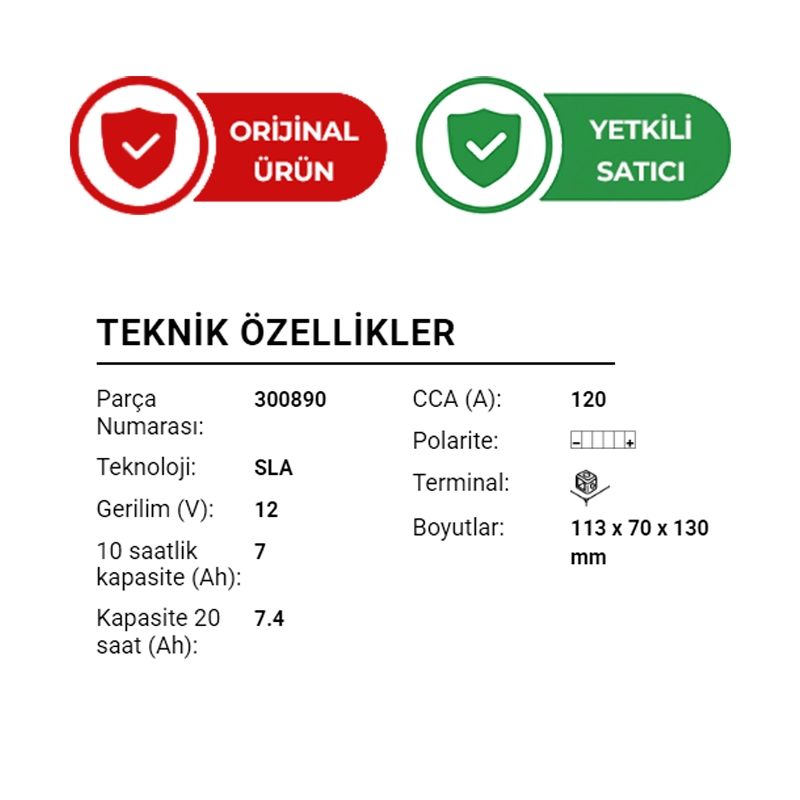 Bs Honda Crf 250 L için Akü SLA Btz8V-Sla 17-