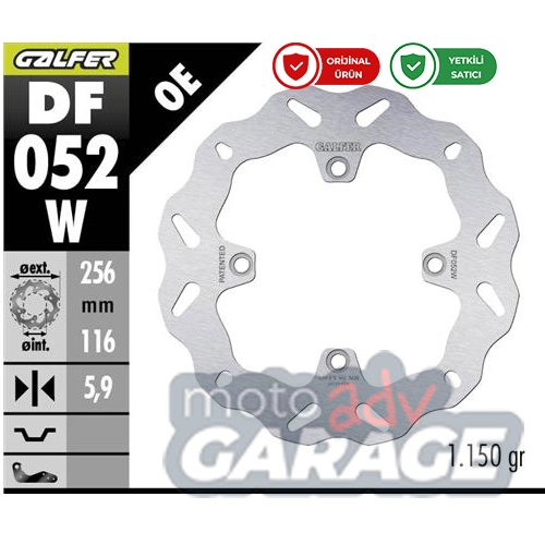Galfer Honda Crf 1000 L Africa Twin için Arka Fren Diski  DF052W