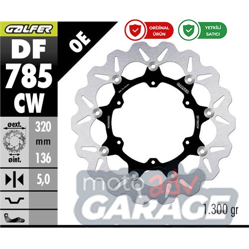 Galfer KTM 1190 Adventure / R için Ön Fren Diski  DF785CW
