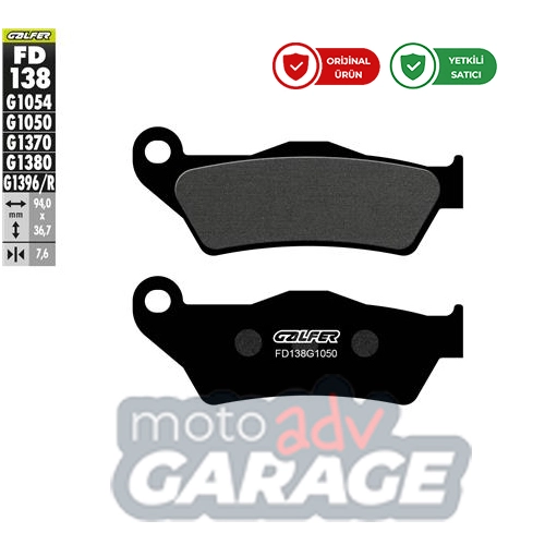 Galfer Yamaha Tenere 700 Ön Fren Balatası Yarı Metalik FD138G1050