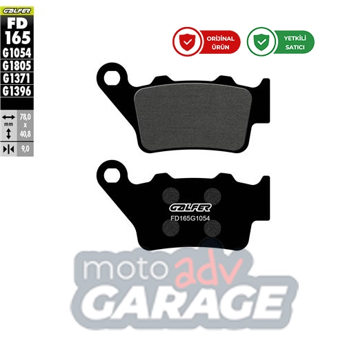 Galfer Yamaha Tenere 700 Arka Fren Balatası Yarı Metalik FD165G1054