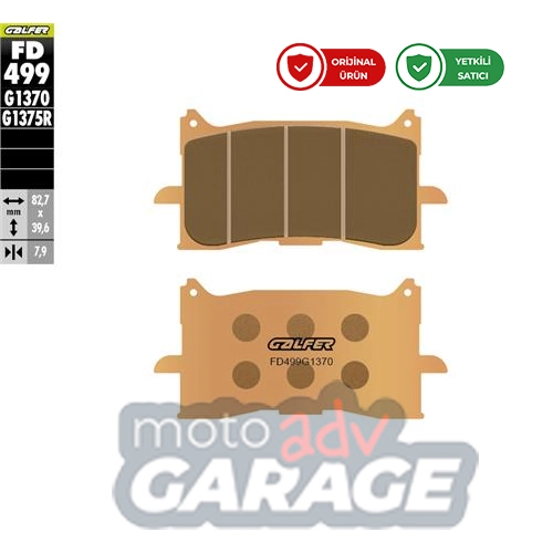 Galfer Honda Crf 1000 L Africa Twin Ön Fren Balatası Sinterli Cadde FD499G1370