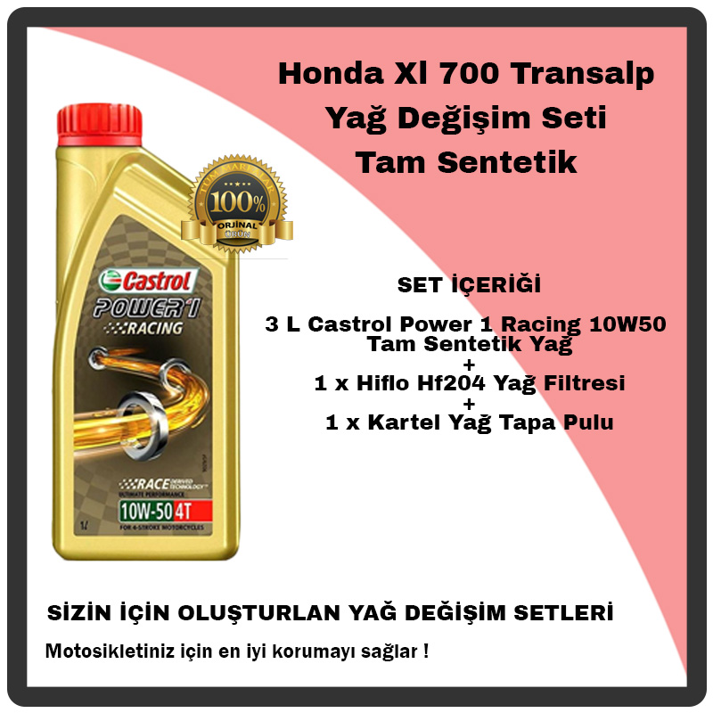 Mag Honda Xl 700 Transalp Yağ Değişim Seti Tam Sentetik