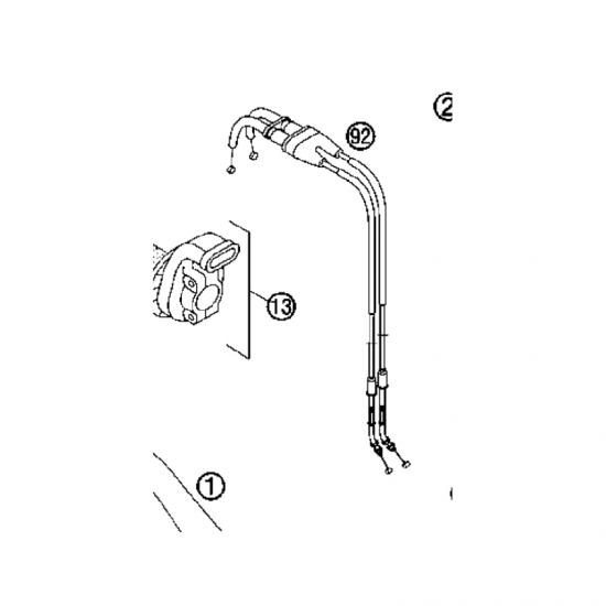 77002091000 Throttle cable 250 sxf 2005