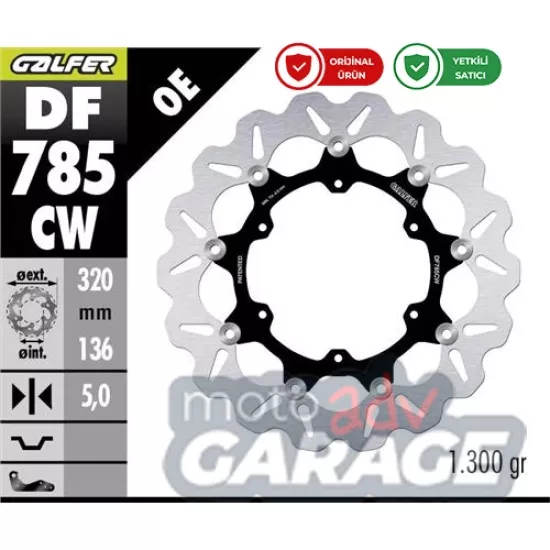 Galfer KTM 1050 Adventure için Ön Fren Diski  DF785CW