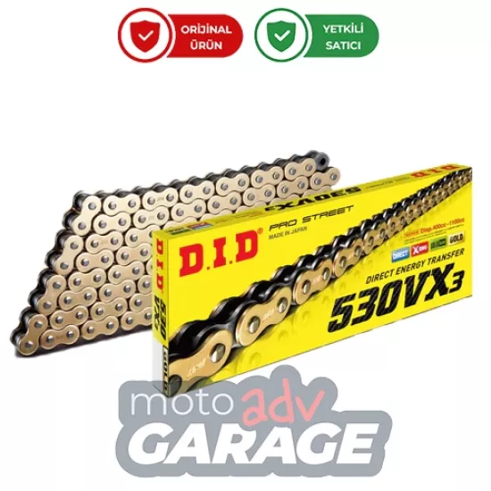 D.I.D 530VX3 X Ring Gold Zincir 530/120L