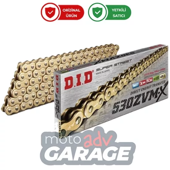D.I.D 530ZVMX X Ring Gold Zincir 530/114L