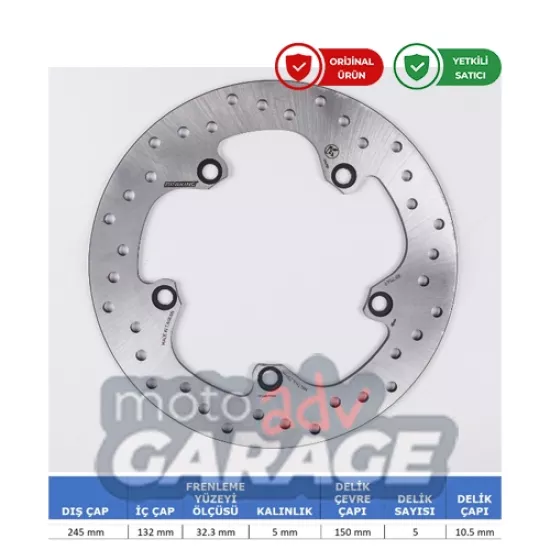 Braking Yamaha Tenere 700 için Arka Fren Diski RF7549