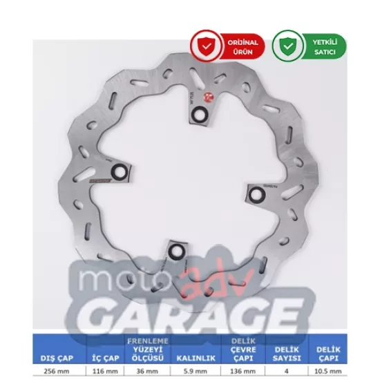 Braking Honda Crf 1000 L Africa Twin için Ön Fren Diski Sağ WK140R